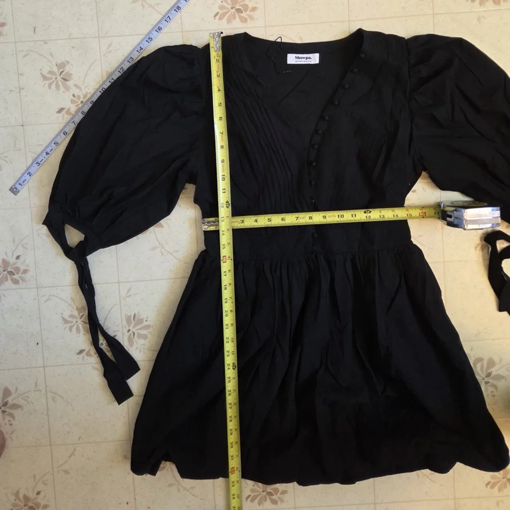 Showpo Black Cotton Dress - Picture 3 of 5